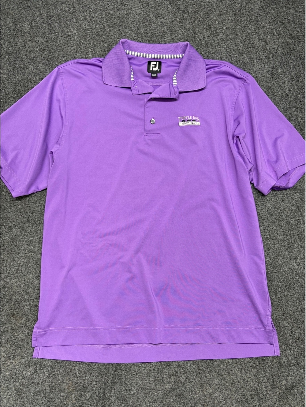FootJoy Turtle Run Golf Club Purple Polo Shirt Size Medium